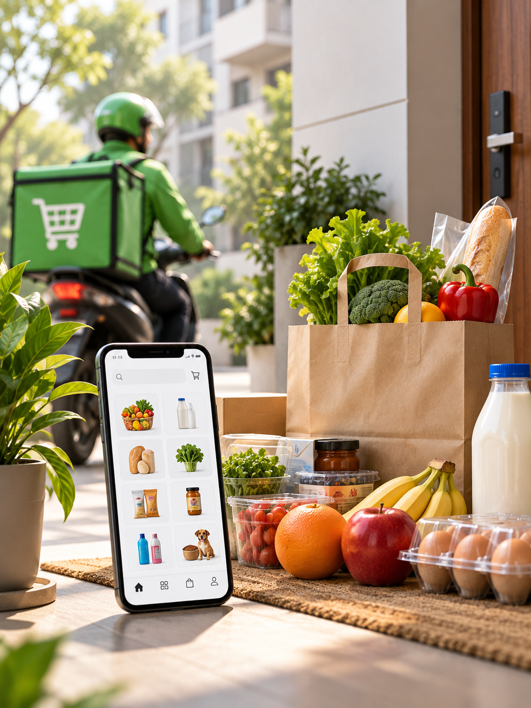 Ultra-fast delivery app interface built for a scalable quick commerce setup